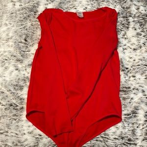 Red body suit worn once